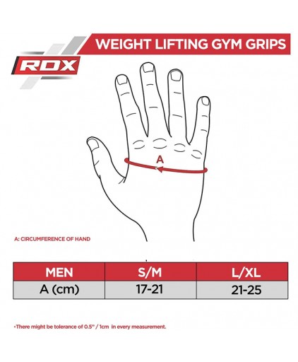 RDX T2 Weightlifting Grip size chart-422x512 _1_